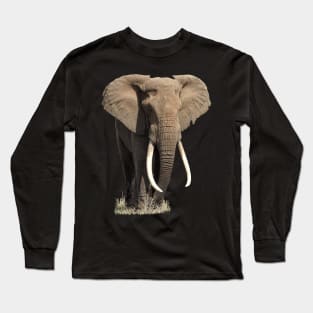 Elephant on Safari in Kenya / Africa Long Sleeve T-Shirt